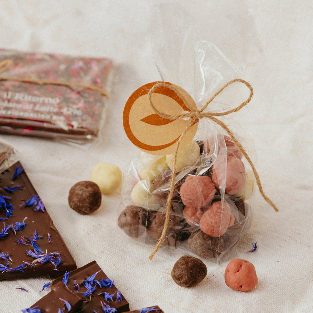 
                      
                        Nocciole Caramellate Ricoperte di Cioccolato 100g
                      
                    