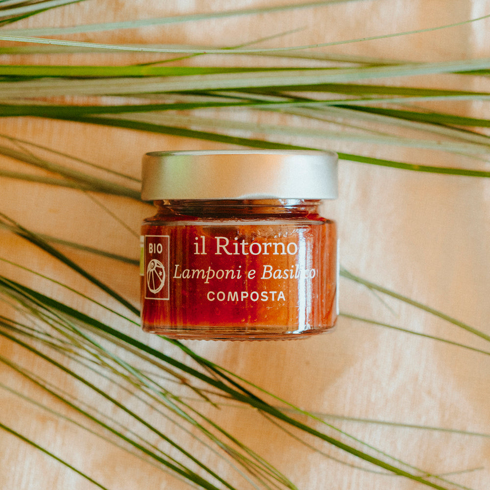 
                      
                        Composta BIO Lamponi e Basilico 100g
                      
                    
